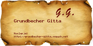 Grundbecher Gitta névjegykártya